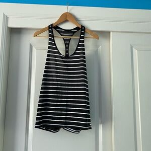 Women’s Nike tank top, black with white stripes!